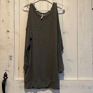 Solemio Grey Cold Shoulder Dress or Tunic